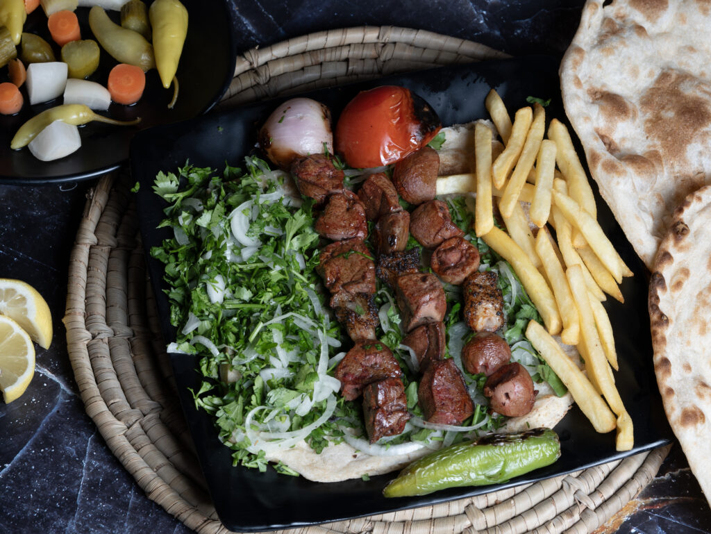 قلوب غنم عربي مشوية